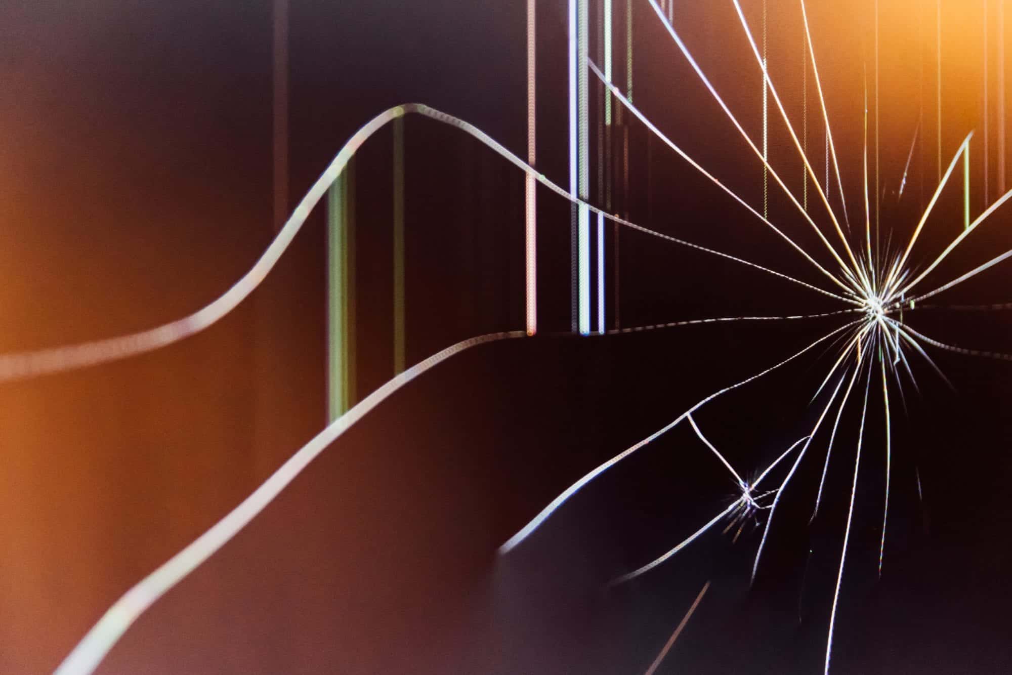 Broken glass screen